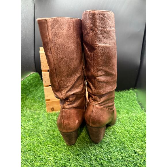 Carlos Santana- Brown- Leather- Heeled Boots-Size 9.5W - Picture 4 of 10
